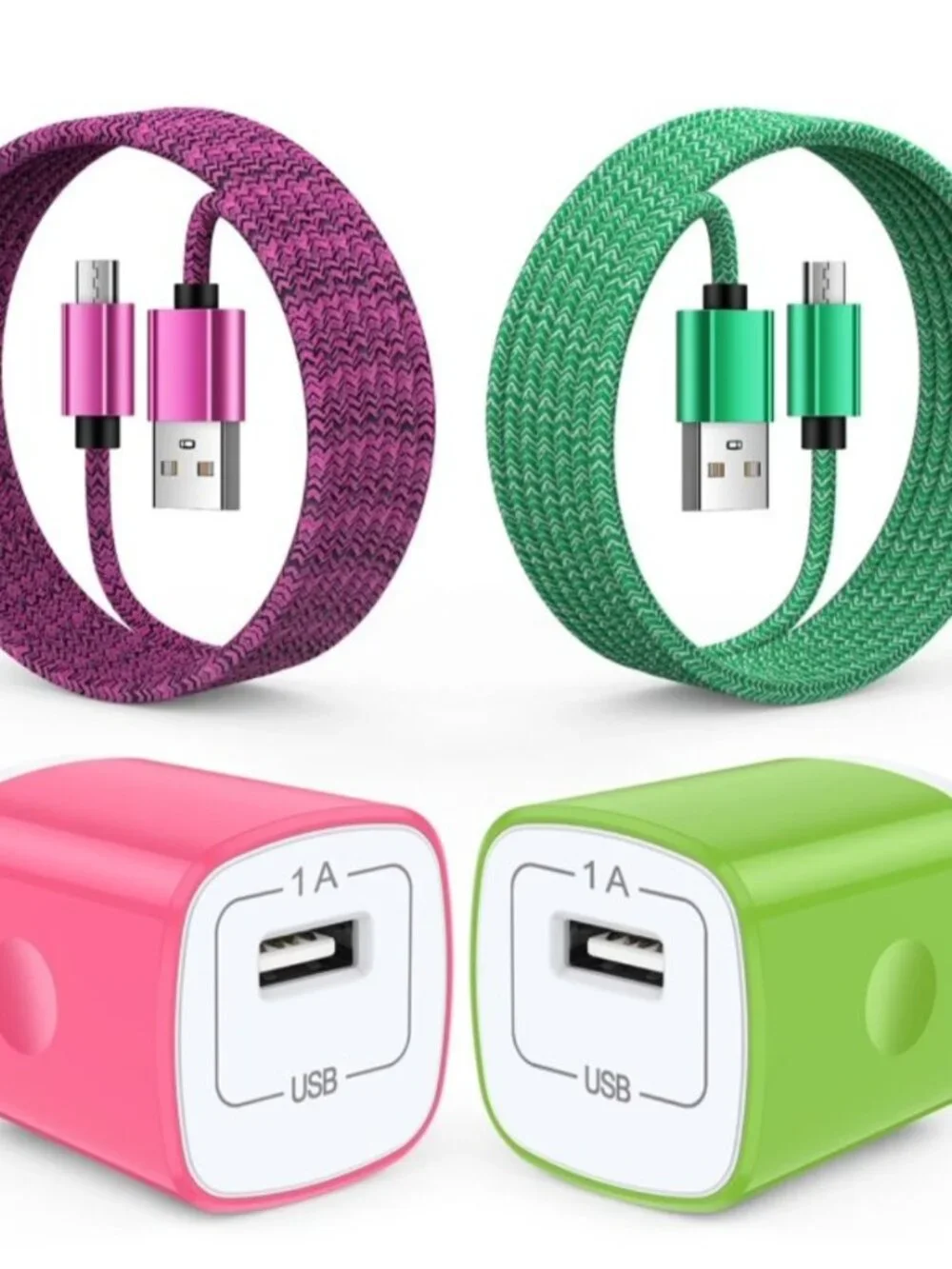 2 Pack New Hootek Micro USB A Cable Android 6' Charger ~ Rapid Charger Adapter